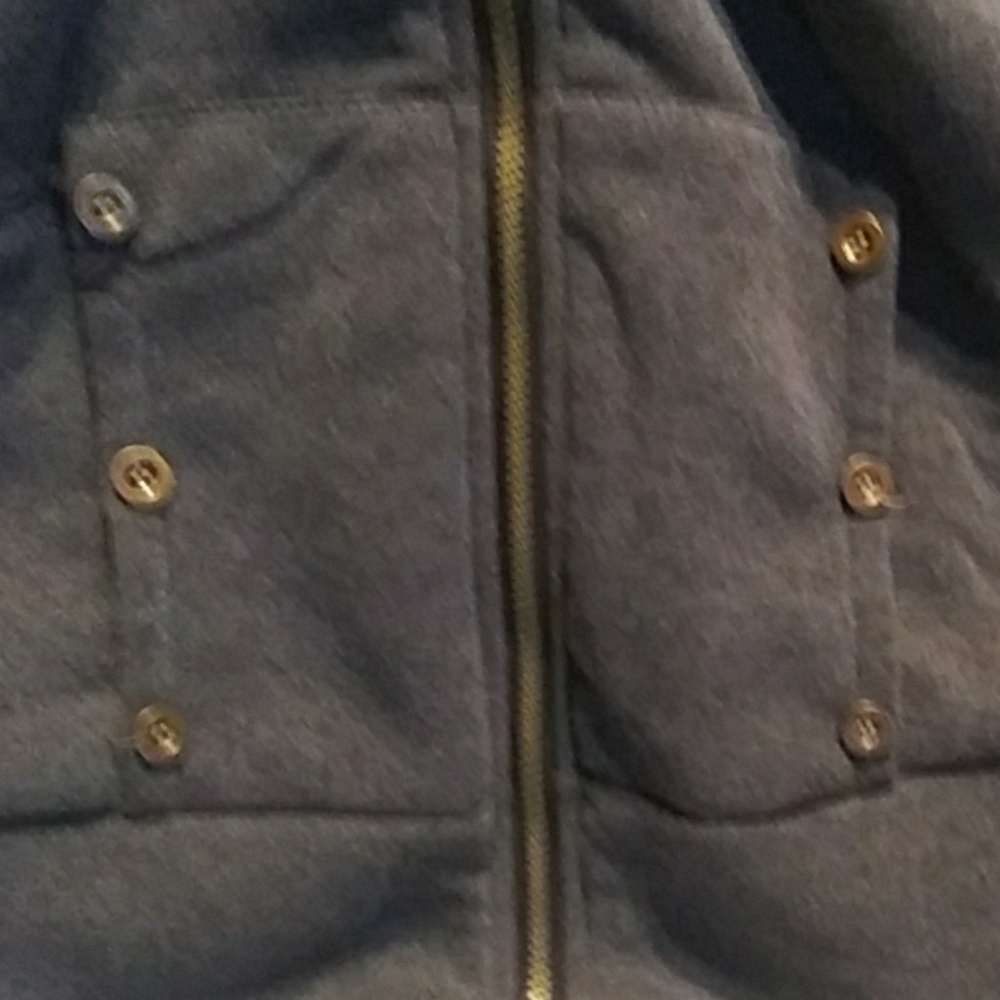 SOLD 100% nwot Zip-up grey and leopard jacket - Picture 3 of 7